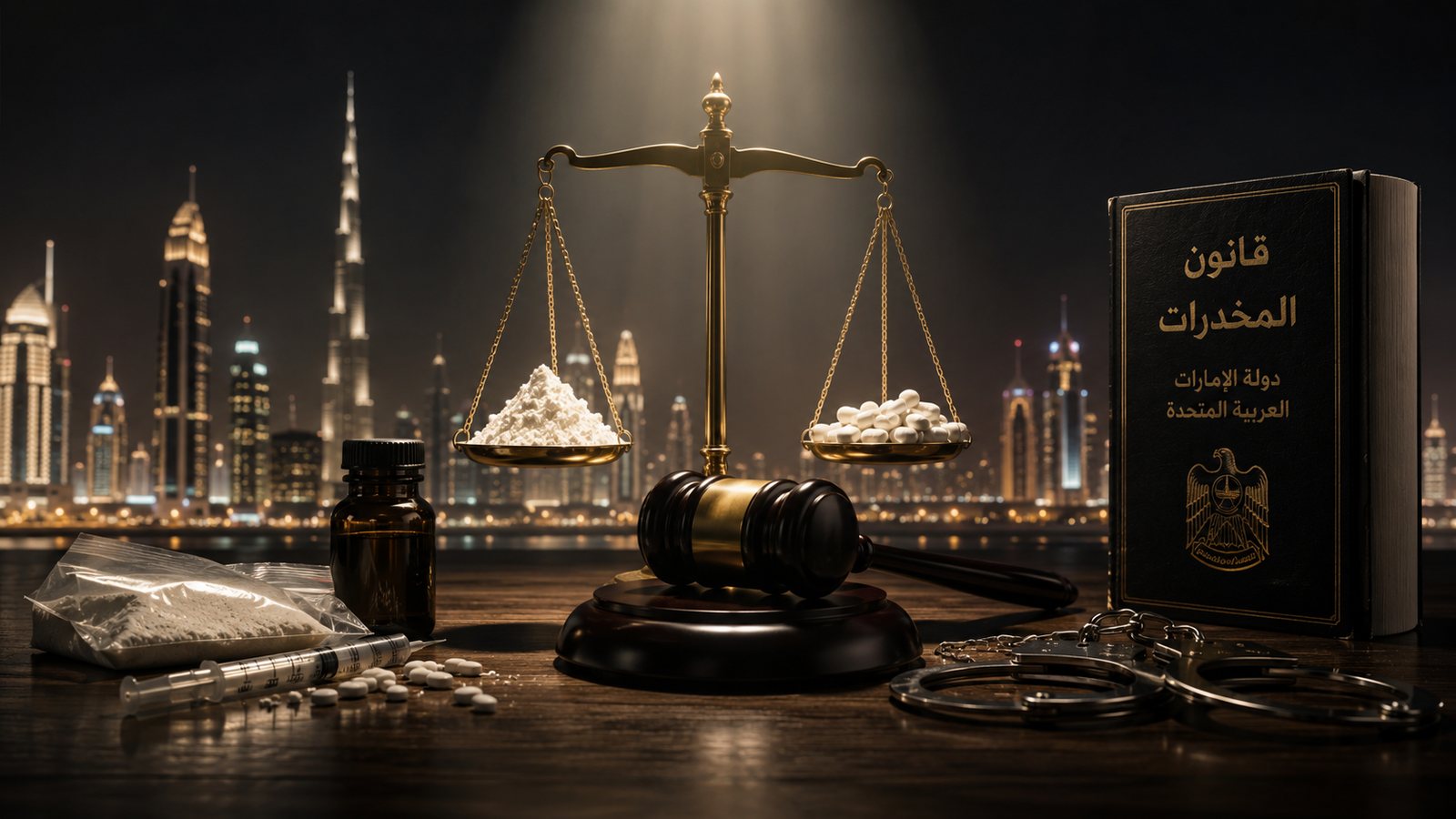 قضايا المخدرات في الإمارات | العقوبات وحقوق المتهم وفق القانون الإماراتي