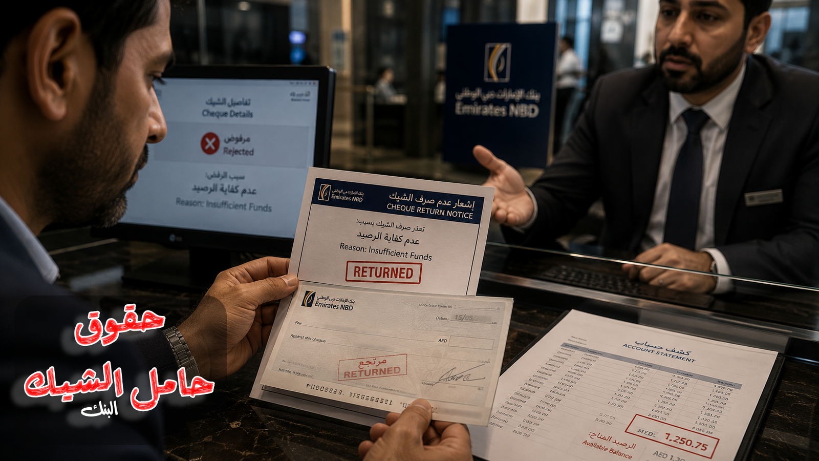 الشيك المرتجع في الإمارات | القانون والعقوبات وإجراءات التنفيذ