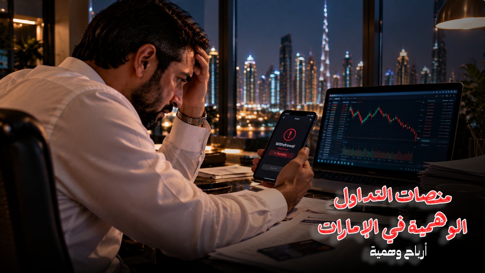 الاحتيال عبر منصات التداول في الإمارات | المستشار القانوني محمد جاسم