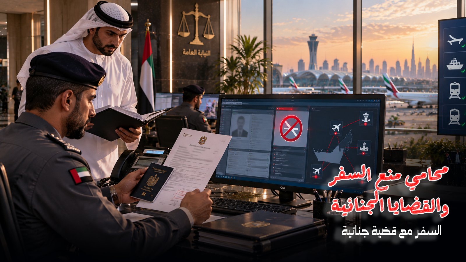 هل أستطيع السفر مع قضية جنائية في الإمارات؟ منع السفر وطرق التحقق