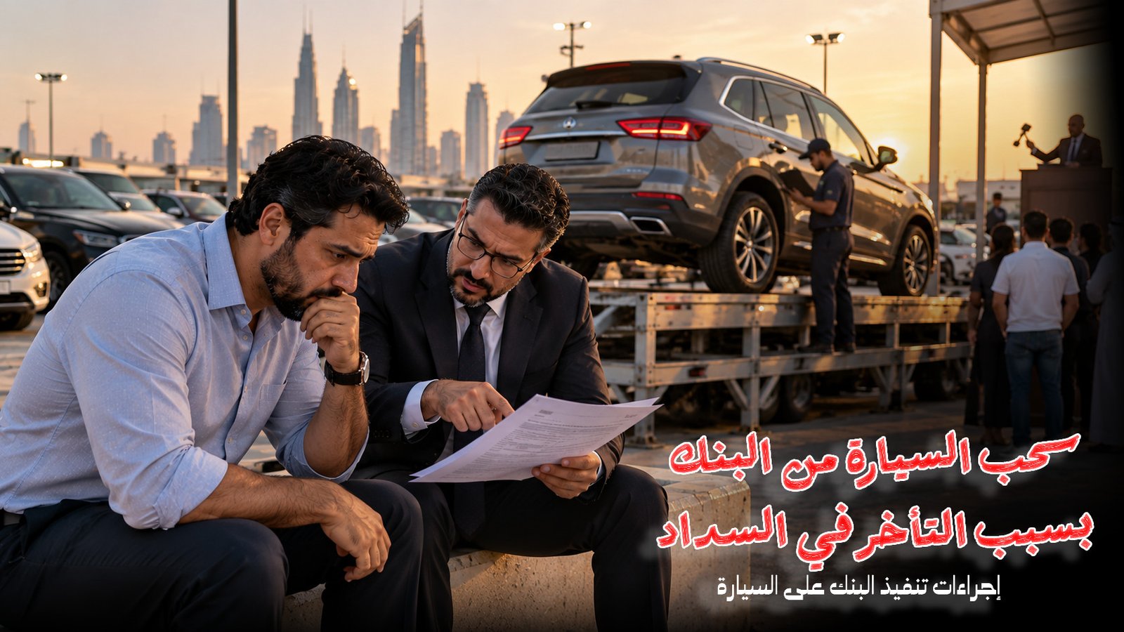 سحب السيارة بسبب القرض في الإمارات | حقوقك القانونية