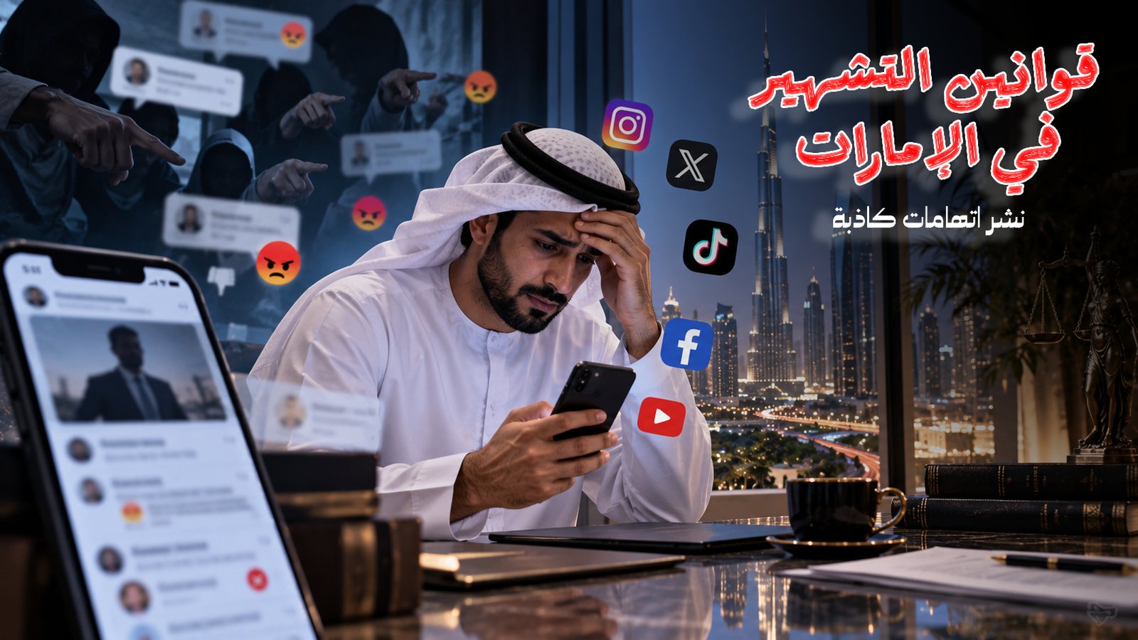 التشهير في الإمارات: العقوبة والتشهير الإلكتروني 2026