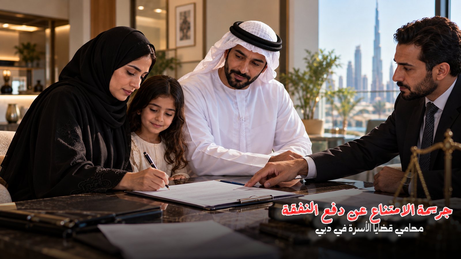 الجرائم الماسة بالأسرة في القانون الإماراتي وعقوبات النفقة وتسليم الطفل
